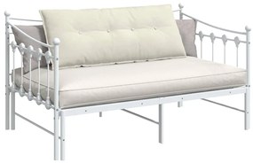 vidaXL Μαξιλάρι Πλάτης Κρεμ 120 x 50 cm Υφασμάτινο Κορντουρά