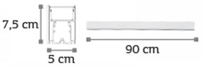 Κρεμαστό φωτιστικό LED 30W 3CCT (By Switch) από αλουμίνιο σε λευκή απόχρωση D:90cm (6072-90-WH) - 21W - 50W - 6072-90-WH