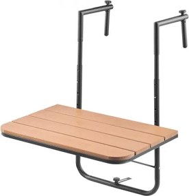 VEVOR Balcony Hanging Table 25 x 24 in Patio Railing Bar Table Adjusable