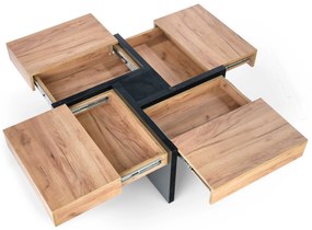 SEVILLA, c.table, craft oak / black DIOMMI V-PL-SEVILLA-LAW