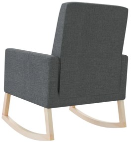 vidaXL Κουνιστή Πολυθρόνα Σκούρο Γκρι Υφασμάτινη