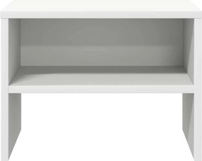 vidaXL Κομοδίνο Λευκό 40 x 30 x 30 εκ. από Επεξ. Ξύλο