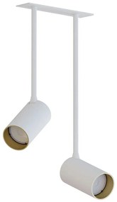 Φωτιστικό Οροφής - Σποτ Mono Surface Long 7678 2xGU10 10W White-Gold Nowodvorski Metal, Plastic