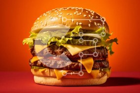 Σετ των 2 Intra Συλλεκτικό Ξύλινο Παζλ Plywood 4mm - Νόστιμο χάμπουργκερ με τυρί και φρέσκα λαχανικά Σε Ξύλινο Κουτί - Διαστάσεις: 10x10 cm – 25 κομμάτια