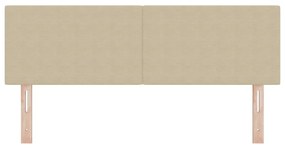 vidaXL LED κεφαλάρι με φώτα λωρίδας LED Γκρι Πράσινο 144 cm ύφασμα