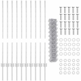 vidaXL Τεντώτο με στήριγμα Ασημί 1 x 10 m Ατσάλι
