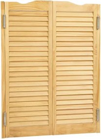 VEVOR Swinging Cafe Doors 91.4x106.7 cm Arched Top Pine Wood with Hinges Log