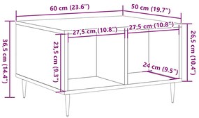 ΤΡΑΠΕΖΑΚΙ ΣΑΛΟΝΙΟΥ ARTISAN OAK 60X50X36,5CM ΚΑΤΑΣΚΕΥΑΣΜΕΝΟ ΞΥΛΟ 857337