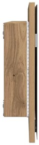 vidaXL Καθρέφτης Μπάνιου Επιτοίχιο artisan δρυς 80 x 8.5 x 37 εκ