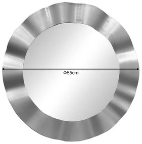 Καθρέπτης Perfor Inart ασημί pp Φ55x2.5εκ 55x2.5x55 εκ.