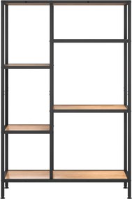 vidaXL Βιβλιοθήκη 80 x 30 x 120 εκ. από Ατσάλι και Επεξεργασμένο Ξύλο