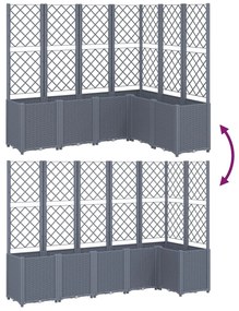 ΖΑΡΝΤΙΝΙΕΡΑ ΚΗΠΟΥ ΜΕ ΚΑΦΑΣΩΤΟ ΓΚΡΙ 160X120X140 ΕΚ. ΑΠΟ PP 367876