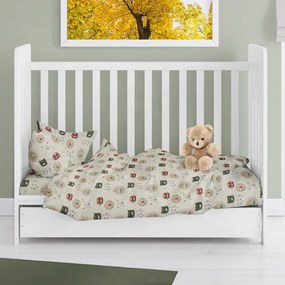 Πάπλωμα Βρεφικό Big Cats 27 Light Olive DimCol 120x160cm 100% Cotton Flannel