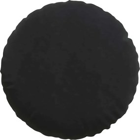 vidaXL Μαξιλάρια καθισμάτων 2 pcs Μαύρο Ø60 x 21 εκ Βελούδο