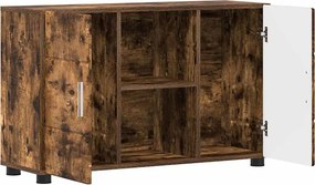 vidaXL Πλαϊνό γραφείο FLORIN Καπνιστό Δρύς 88,5 x 30,5 x 55,5 εκ