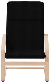 vidaXL Πολυθρόνα Relax Μαύρο Υφασμάτινη με Υποπόδιο