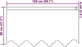 vidaXL Κουρτίνα Δαντέλας με κουρτίνες Λευκό 80 x 150 cm Πολυεστέρας