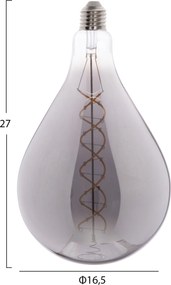 ΛΑΜΠΤΗΡΑΣ LED FILAMENT 8W E27 3000K SMOKE COLOR DIMMABLE  HM4052.03