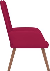 vidaXL Πολυθρόνα Relax Μπορντό Βελούδινη