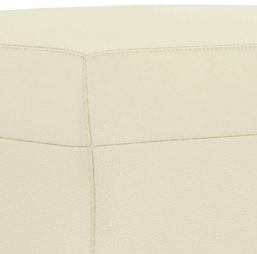 vidaXL Υποπόδιο Κρεμ 70x55x41 εκ. από Συνθετικό Δέρμα