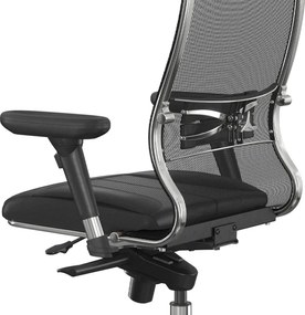 Καρέκλα γραφείου Samurai L1-2D Megapap εργονομική με ύφασμα TS Mesh και τεχνόδερμα χρώμα μαύρο 69x70x122/130εκ.