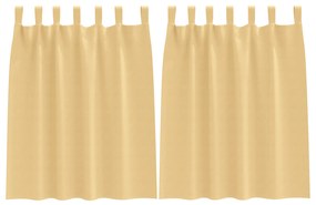 vidaXL Κουρτίνες συσκότισης 2 pcs Μπεζ 140 x 140 cm Πολυεστέρας