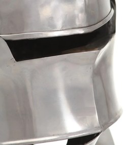 vidaXL Κράνος Ιππότη Μεσαιωνικό Ρέπλικα Αντικέ για LARP Ασημί Ατσάλινο