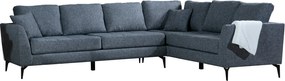 Corner Sofa Tempo Corner Right (L3+3) Dark Grey