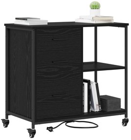 vidaXL Γραφείο Ντουλάπι Μαύρη δρυς 76 x 41 x 72 cm Επεξεργασμένο ξύλο
