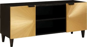 vidaXL Ντουλάπι TV Μαύρο και Χρυσό 105 x 33 x 46 εκ.