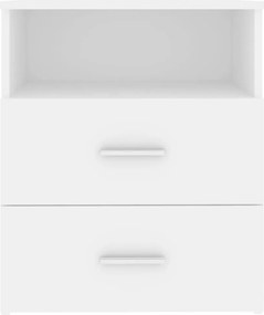 vidaXL Κομοδίνα 2 τεμ. Λευκά 50 x 32 x 60 εκ. από Επεξ. Ξύλο