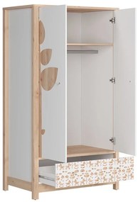 Ντουλάπα Boston BJ104, Οξιά, Άσπρο, 182x100x60cm, 75 kg, Πόρτες ντουλάπας: Με μεντεσέδες, Αριθμός ραφιών: 1, Αριθμός ραφιών: 1 | Epipla1.gr