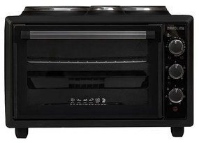 Davoline FORNETTO 3403 AL/ BL Ηλεκτρικό Φουρνάκι 34lt με 3 Εστίες 2500W Μαύρο