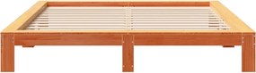 vidaXL Σκελετός Κρεβ. Χωρίς Στρώμα Καφέ Κεριού 200x200 εκ Μασίφ Πεύκο