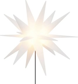 vidaXL Φωτιστικό Χριστ. με LED Αναδιπλούμενο Λευκό 57εκ Ακίδα Εδάφους