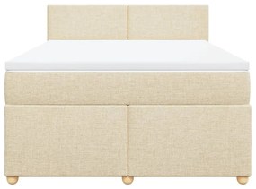 ΚΡΕΒΑΤΙ BOXSPRING ΜΕ ΣΤΡΩΜΑ ΚΡΕΜ 140X190 ΕΚ. ΥΦΑΣΜΑΤΙΝΟ 3286673