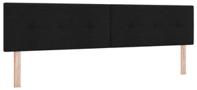 vidaXL Κρεβάτι Box Spring με Στρώμα Μαύρο 200x200 εκ. Υφάσματος
