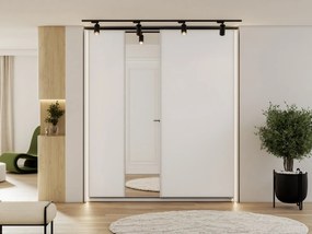 Ντουλάπα Fresno 135, Άσπρο, 235x180x71cm, 183 kg, Πόρτες ντουλάπας: Ολίσθηση | Epipla1.gr