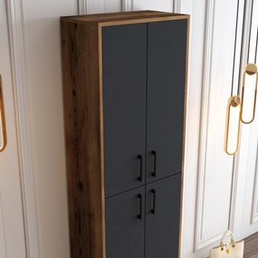 Παπουτσοθήκη Καρυδιά / Ανθρακί BERLIN 60x35x200