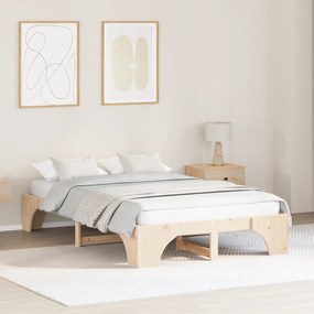 vidaXL Σκελετός Κρεβατιού 140x190 cm από Μασίφ Ξύλο Πεύκου