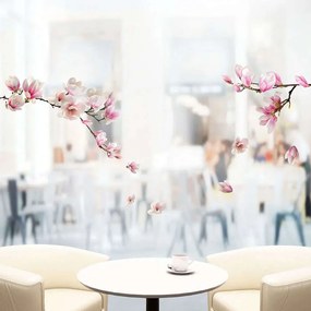Αυτοκόλλητα Τζαμιού Βινυλίου Magnolia 64006 34x15cm White-Pink Ango Βινύλιο