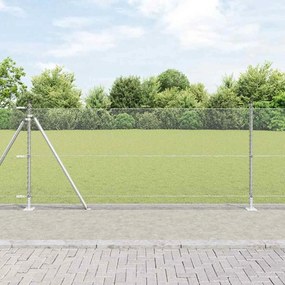 vidaXL Hexagon Fence 0,8x50 μ Γαλβανισμένος Χάλυβας