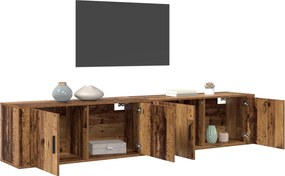 vidaXL Σετ Βαθμιδωτών Ντουλαπιών Τηλεόρασης 2 pcs Παλιό Ξύλο