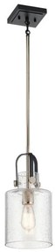 Κρεμαστό Φωτιστικό Οροφής 1xE27 Kitner Quintiesse Elstead Lighting QN-KITNER-P-PN Νίκελ Ματ