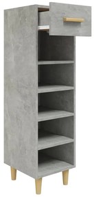vidaXL Παπουτσοθήκη Γκρι Σκυροδέματος 30x35x105 εκ. Επεξεργασμένο Ξύλο