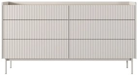 Συρταριέρα Level Μπεζ με 6 Συρτάρια 153x82x38cm