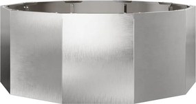 vidaXL Γλάστρα Ασημί 90 x 90 x 35 εκ Ανοξείδωτο ατσάλι