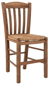 Καρέκλα C10376.01 Καφενείου με Ψάθα Καρυδί Εμποτισμoύ 41x35x89 εκ.