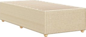 vidaXL Πλαίσιο κρεβατιού χωρίς στρώμα Κρέμα 80x200 cm Ύφασμα