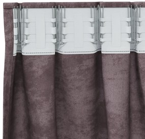 vidaXL Βελούδινες Κου curtains 2 τεμ. με οπές Καφέ 140x140 εκ.